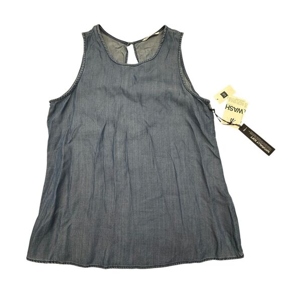 GAP Tops - Gap Tank Top Womens Medium Blue Lyocell Naturally Soft Sleeveless Round Neck